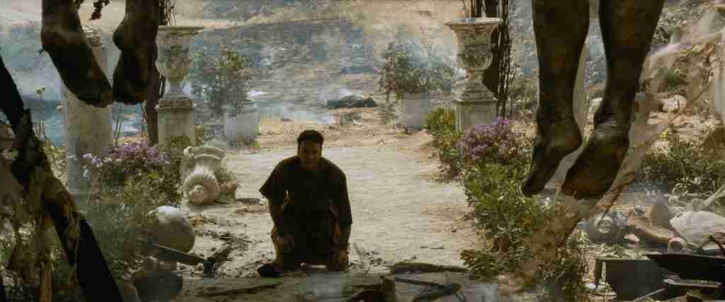 Maximus grieving over his murdered family in the Gladiator beat sheet – A structural audit of the Absolute Fracture and the death of the General’s dream.