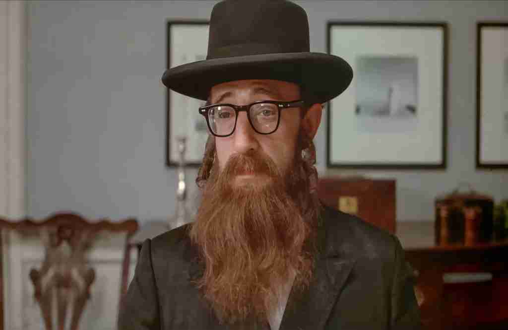 Annie Hall Hasidic Jew fantasy Alvy Singer Woody Allen dinner with Annie's family cultural clash 1977 scene