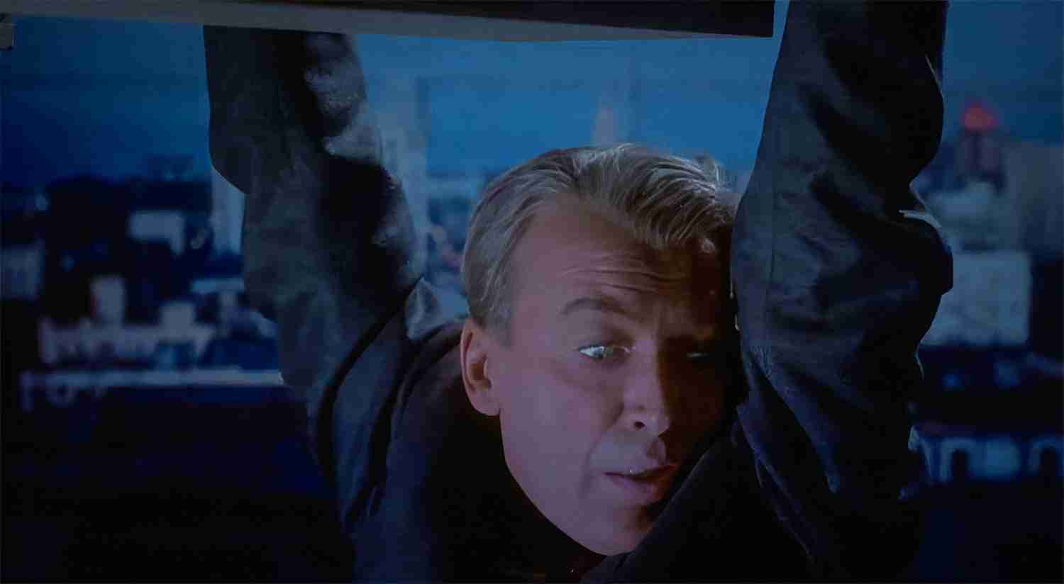 Vertigo Beat Sheet: Scottie Ferguson dangling from a gutter in the Opening Image, illustrating his acrophobia and powerlessness.