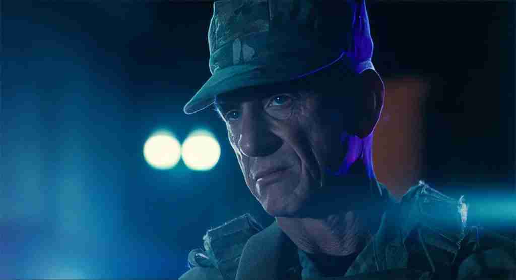 Sean Penn as Colonel Steven J. Lockjaw in a One Battle After Another beat sheet and structural analysis.