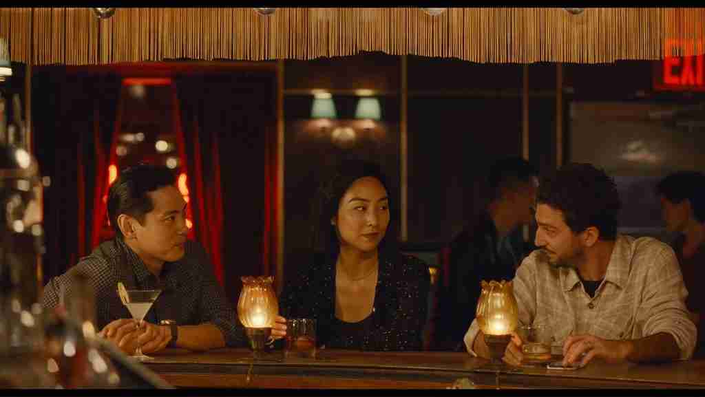 Past Lives analysis bar scene Nora Hae Sung Arthur trio tension