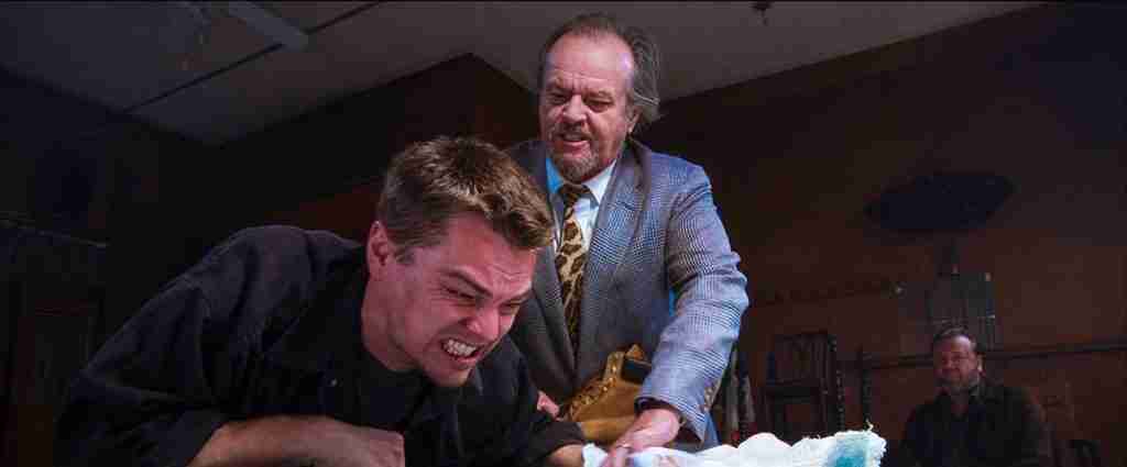 The Departed Beat Sheet – Costello smashes Billy’s broken hand with Billy's boot.