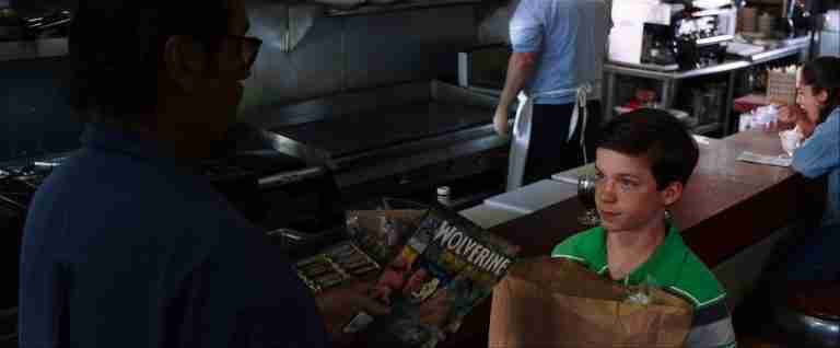 Martin Scorsese's The Departed opening scene showing Frank Costello handing young Colin Sullivan a Wolverine comic book, which introduces the fatal "X" motif and foreshadows his role as a mole.
