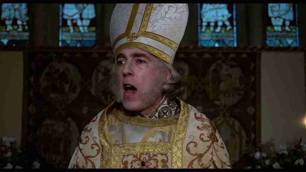 Impressive Clergyman (Peter Cook) with speech impediment saying "Mawidge" at the wedding in The Princess Bride