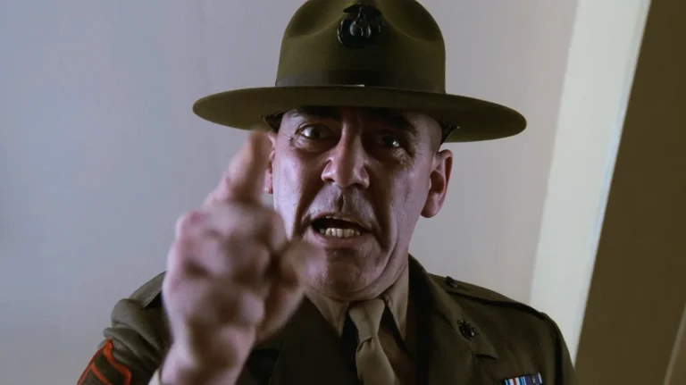 Full Metal Jacket analysis: Hartman points into the camera during the confrontation that names Private Joker