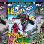 Cover of The Amazing Spider-Man #122 (July 1973), "The Green Goblin's Last Stand!" — the Goblin's Last Stand analysis subject — shown in three color variants, with the Green Goblin on his flyer taunting Spider-Man, who crouches over Gwen Stacy's body vowing "you murdered the only girl I'll ever love."